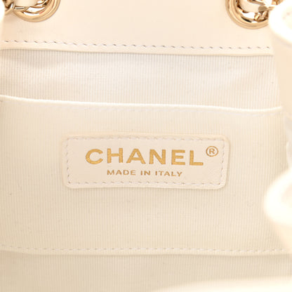 Chanel Lambskin Quilted Small Duma Drawstring Backpack White 6 of 10