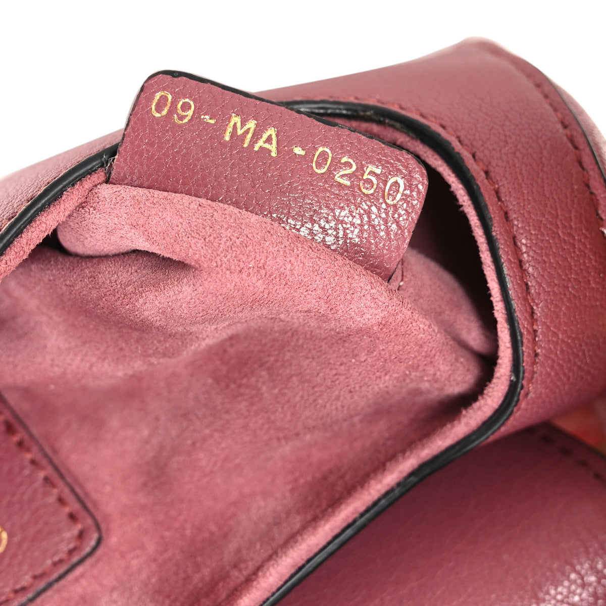 Goatskin Mini Saddle Bag Mallow Rose