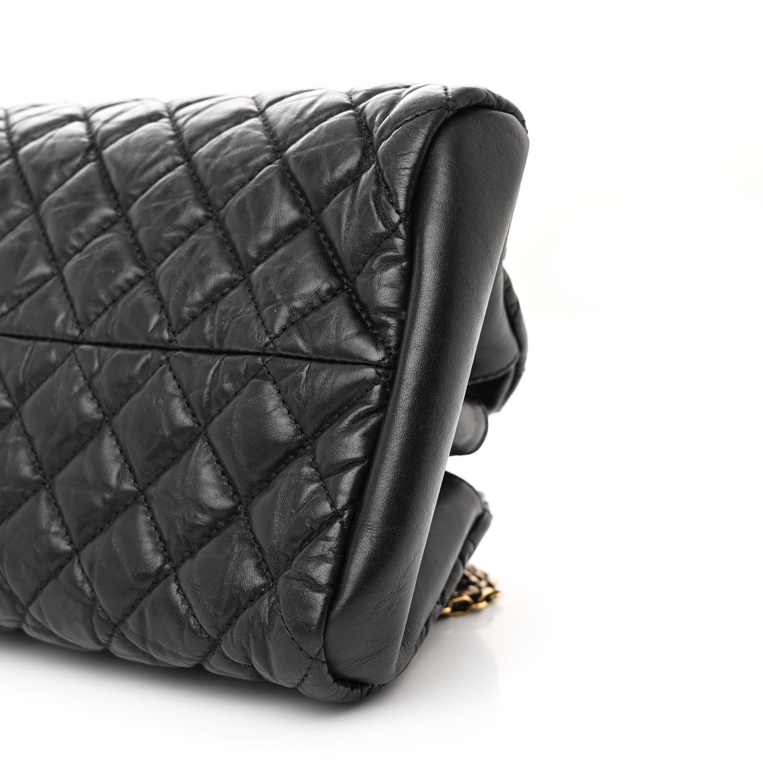 Chanel Aged Calfskin Quilted Medium Just Mademoiselle Black 10 of 11