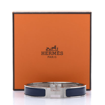 Hermes Matte Enamel Narrow Clic Clac HH Bracelet GM Bleu Nuit 5 of 5