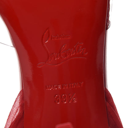 Christian Louboutin Crystal PVC Chiffon Miragirl 100 Pumps 39.5 Red 8 of 10