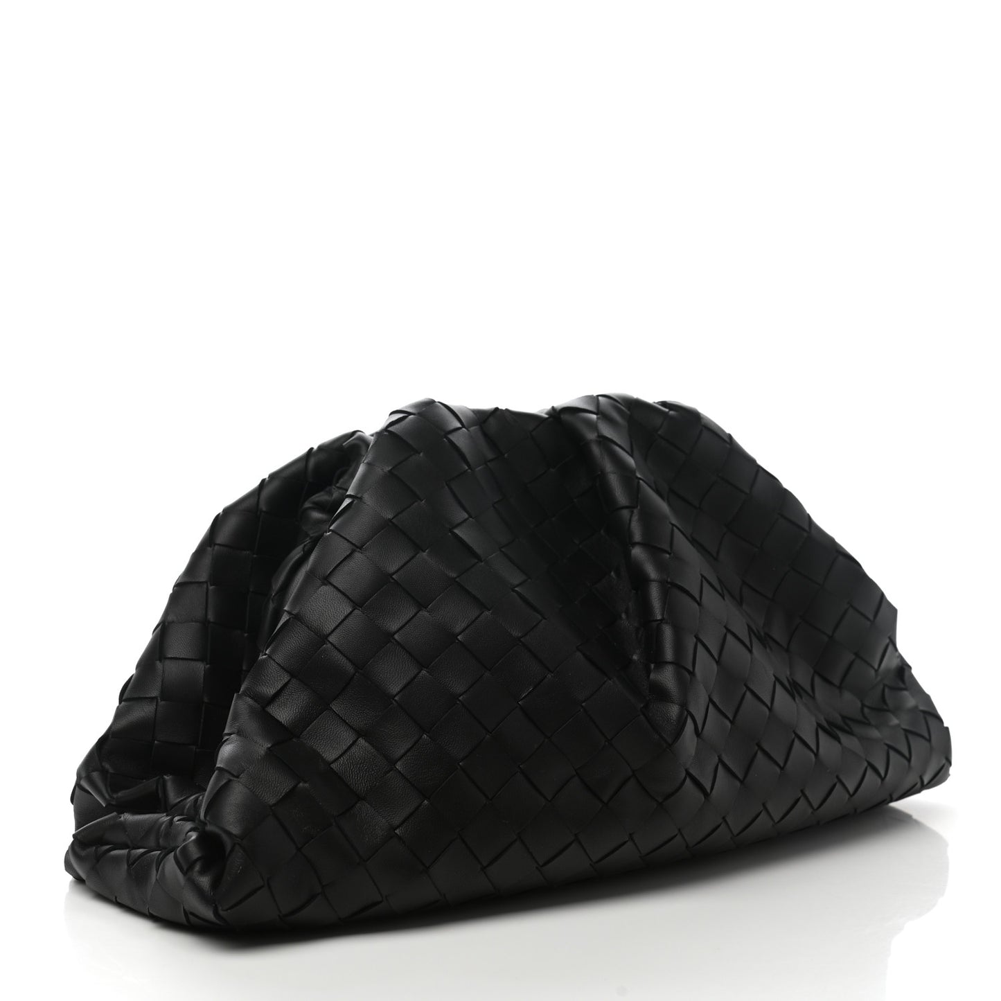 Nappa Maxi Intrecciato The Pouch Oversized Clutch Black