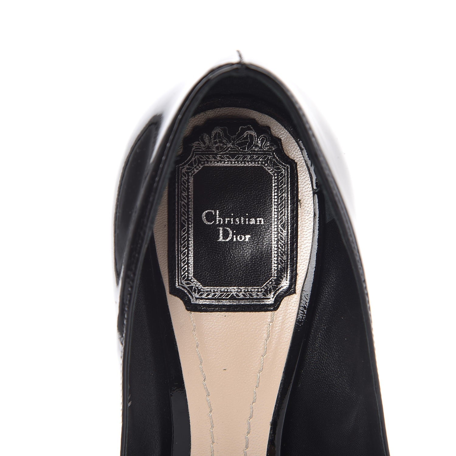 Christian Dior Patent Dior Cosmopolitan Pumps 38 Black 8 of 11