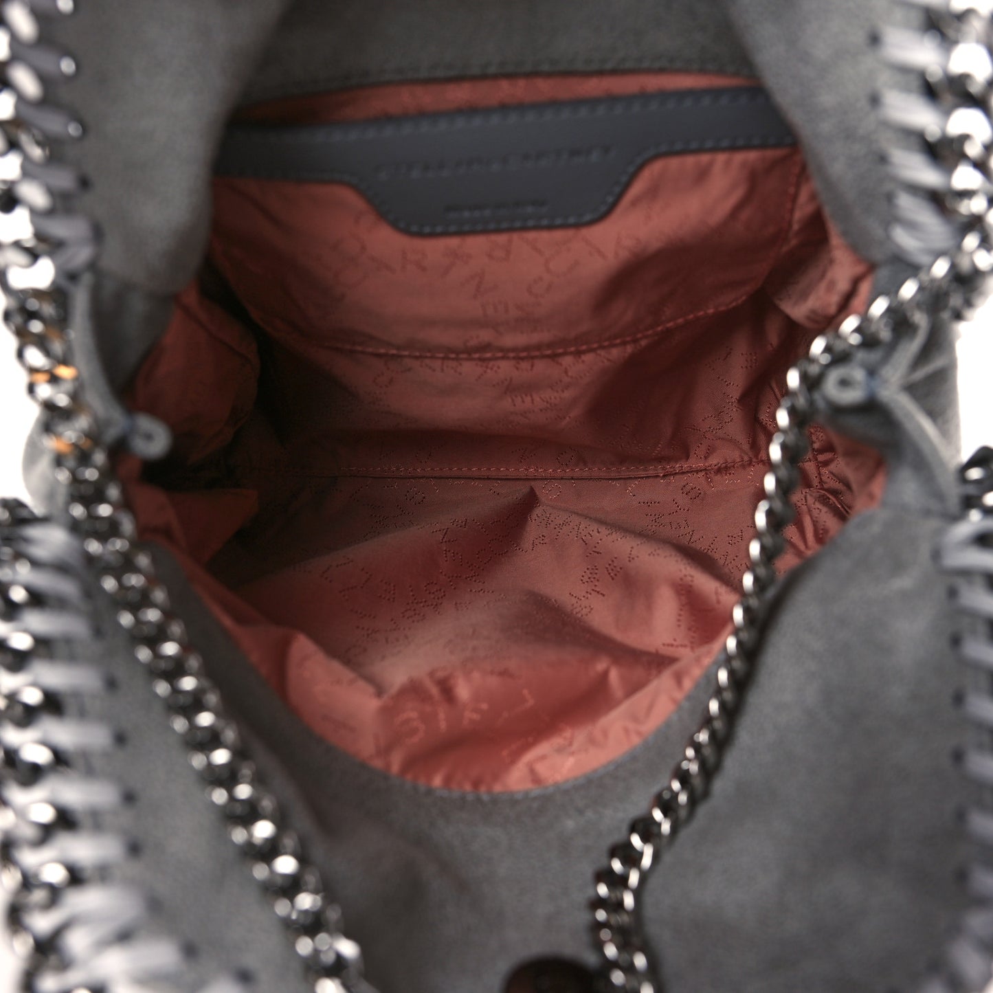 Shaggy Deer Mini Falabella Fold Over Tote Light Grey