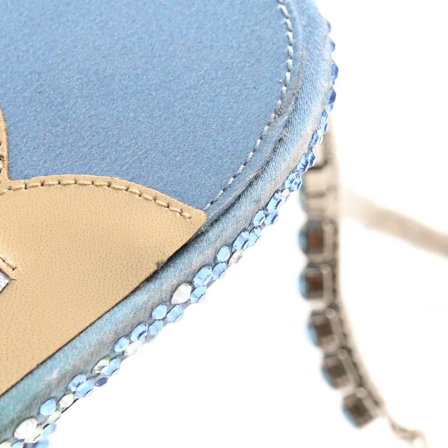 Jimmy Choo Satin Crystal Saeda 100 Pumps 36.5 Turquoise 8 of 10