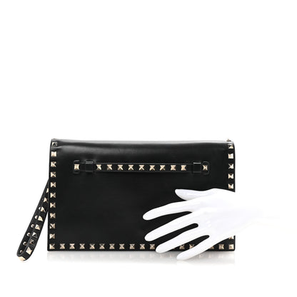 Valentino Garavani Nappa Rockstud Wristlet Clutch Black 2 of 6