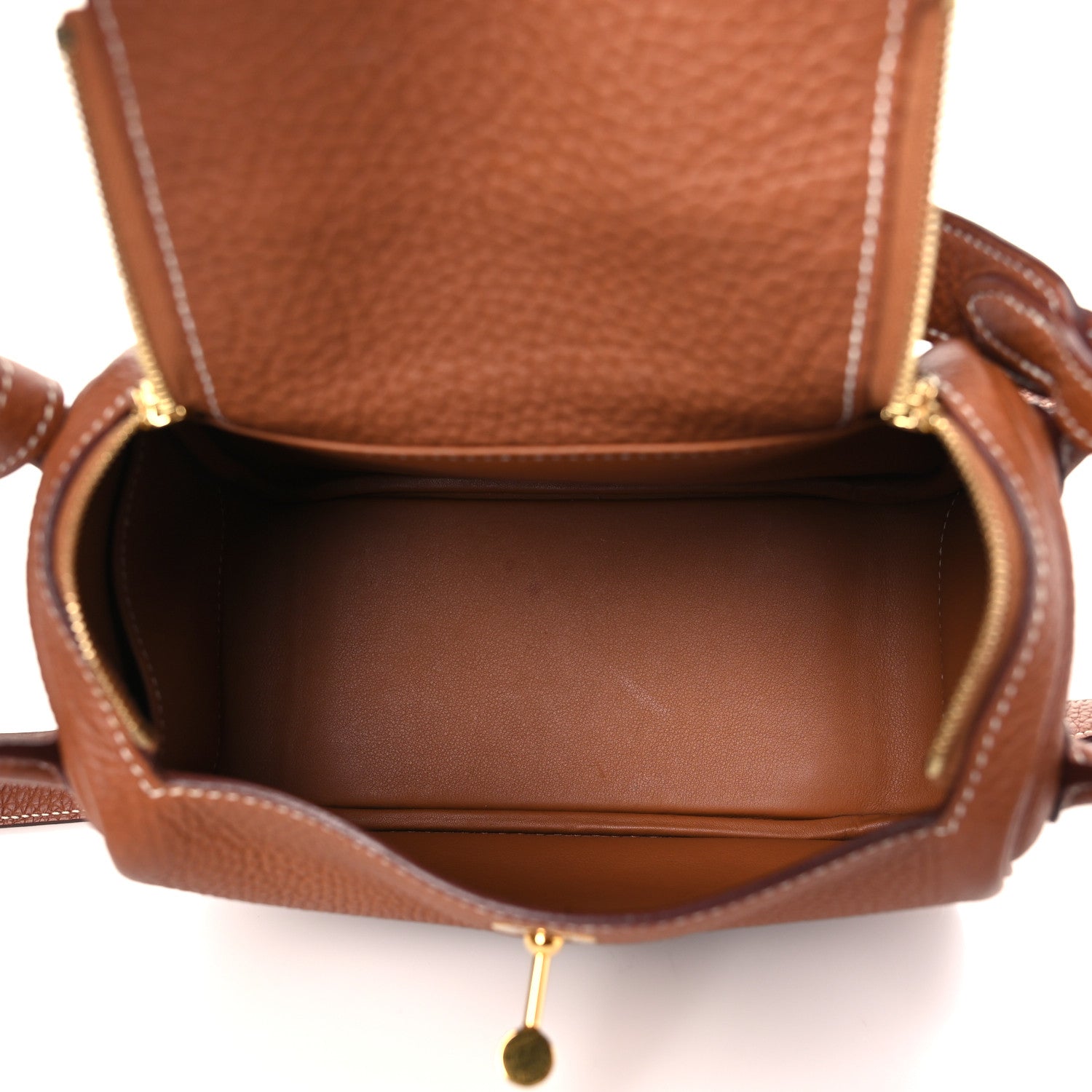 Hermes Taurillon Clemence Mini Lindy 20 Gold 5 of 9