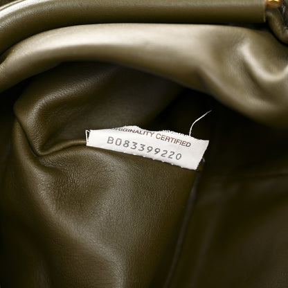 Bottega Veneta Smooth Butter Calf The Pouch Oversized Clutch Kaki Fondent 7 of 10