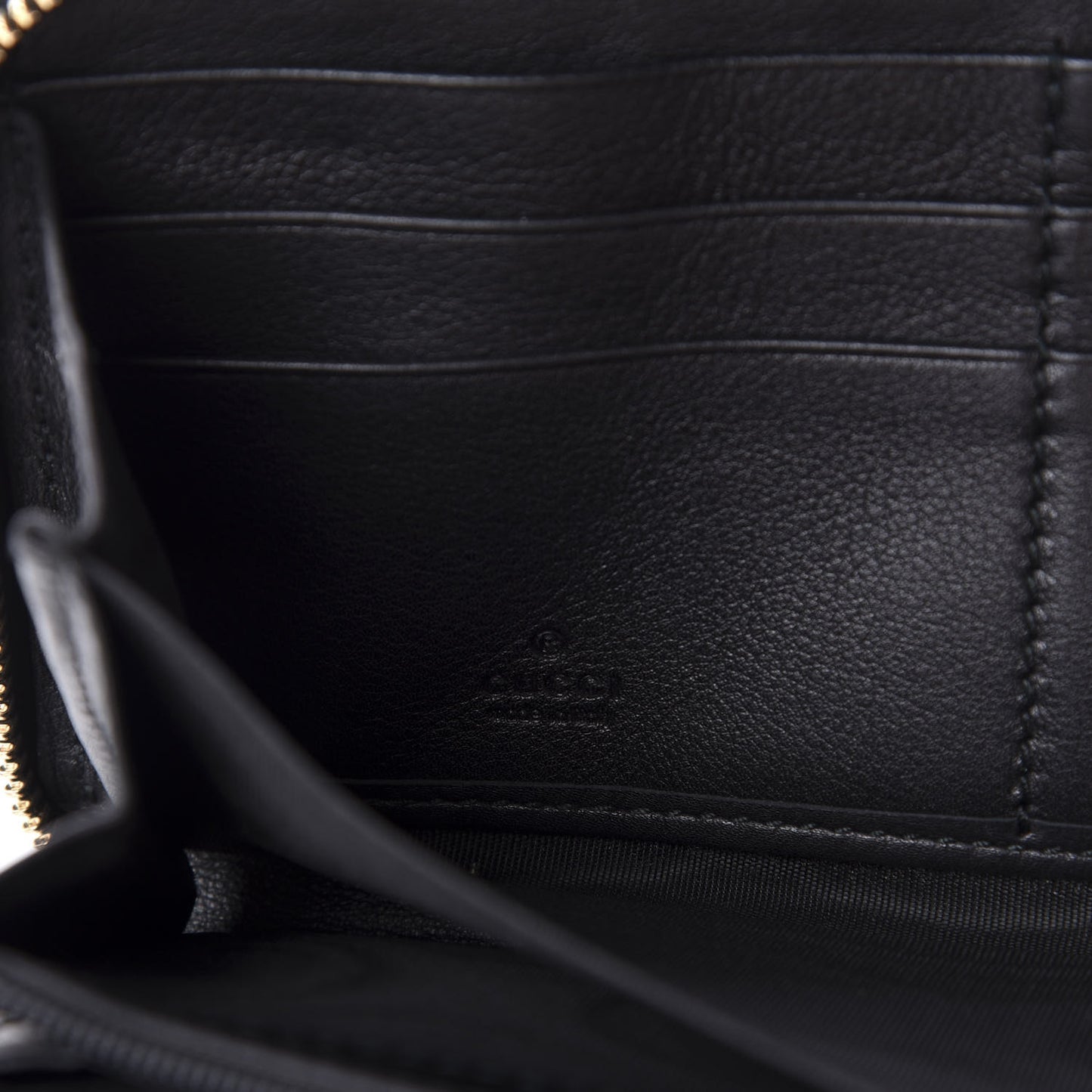 Patent Calfskin Soho Zip Around Wallet Black