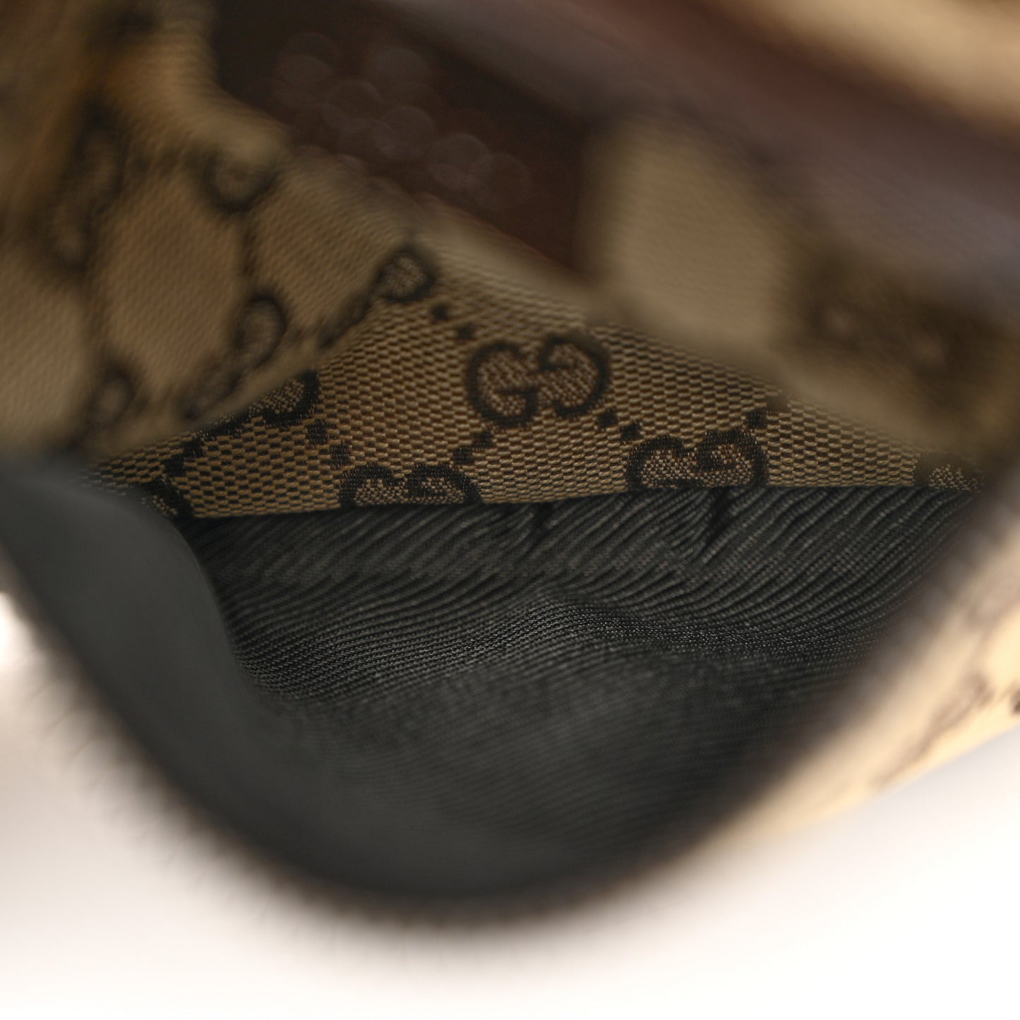 GG Monogram Double Pocket Belt Bag Dark Brown