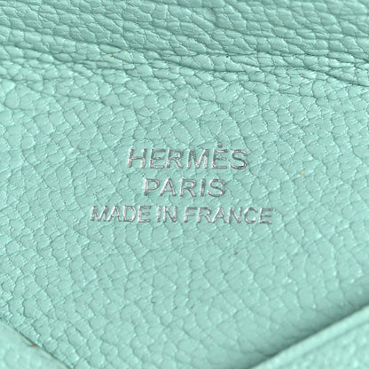 Hermes Chevre Mysore Calvi Card Case Aqua 6 of 9