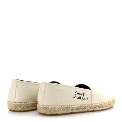 Saint Laurent Canvas Mens Elba Light Logo Embroidered Espadrilles 43 Panna 5 of 10