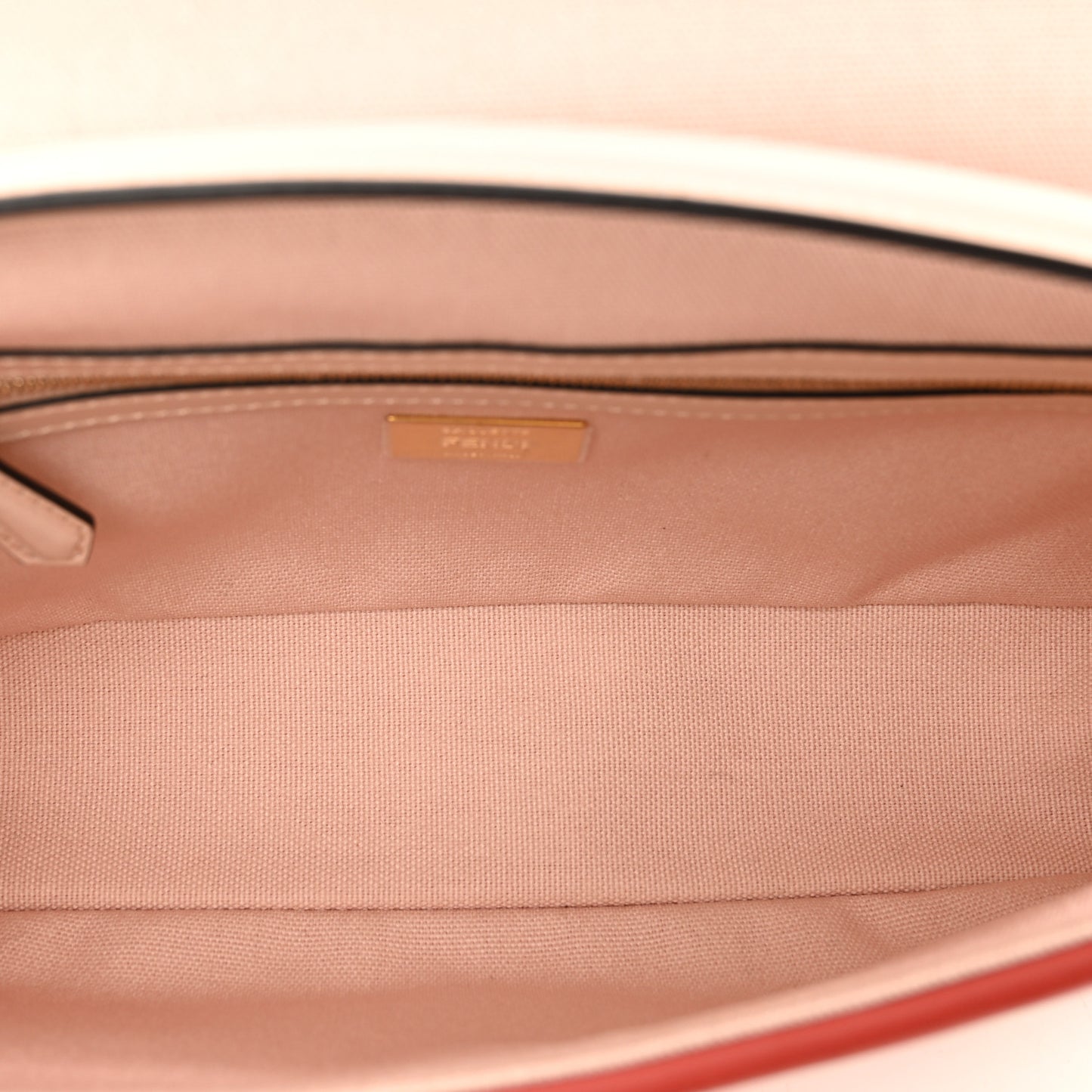 Canvas Vitello King FF Embroidered Baguette Rosa Quarzo Bloody Mary Multicolor
