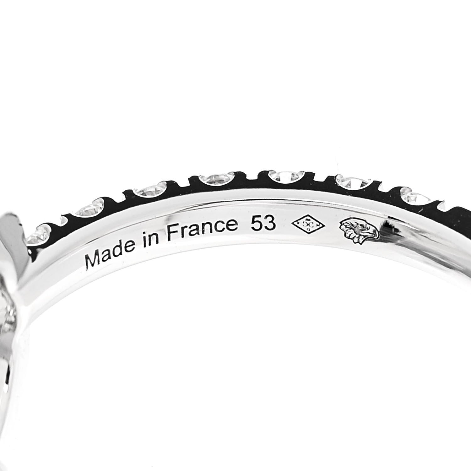 Hermes 18K White Gold Diamond Finesse Ring 53 6.25 5 of 6