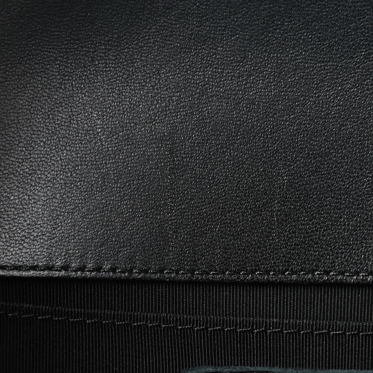 Glazed Calfskin Medium Boy Flap Black