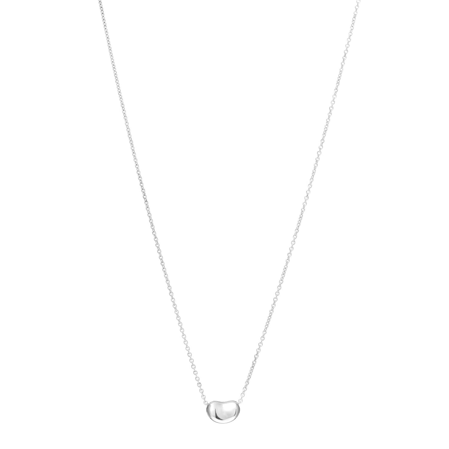 Sterling Silver 9mm Elsa Peretti Bean Pendant Necklace