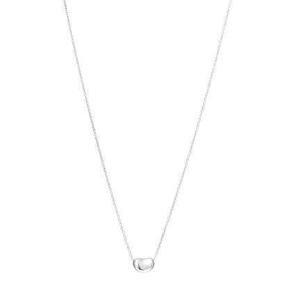 Tiffany Sterling Silver 9mm Elsa Peretti Bean Pendant Necklace 1 of 4