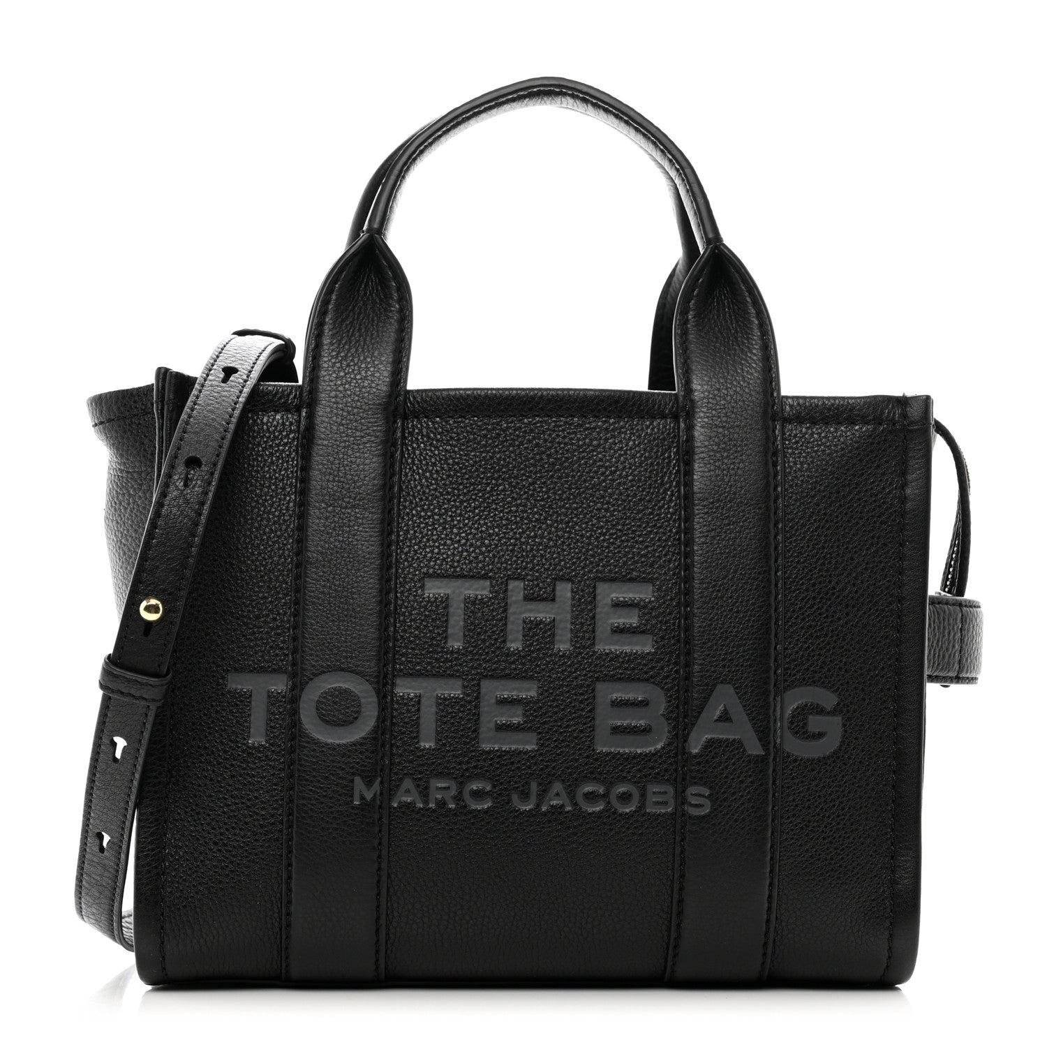 Marc Jacobs Grained Calfskin Small The Tote Bag Black 1 of 11