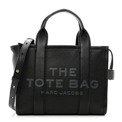 Marc Jacobs Grained Calfskin Small The Tote Bag Black 1 of 11
