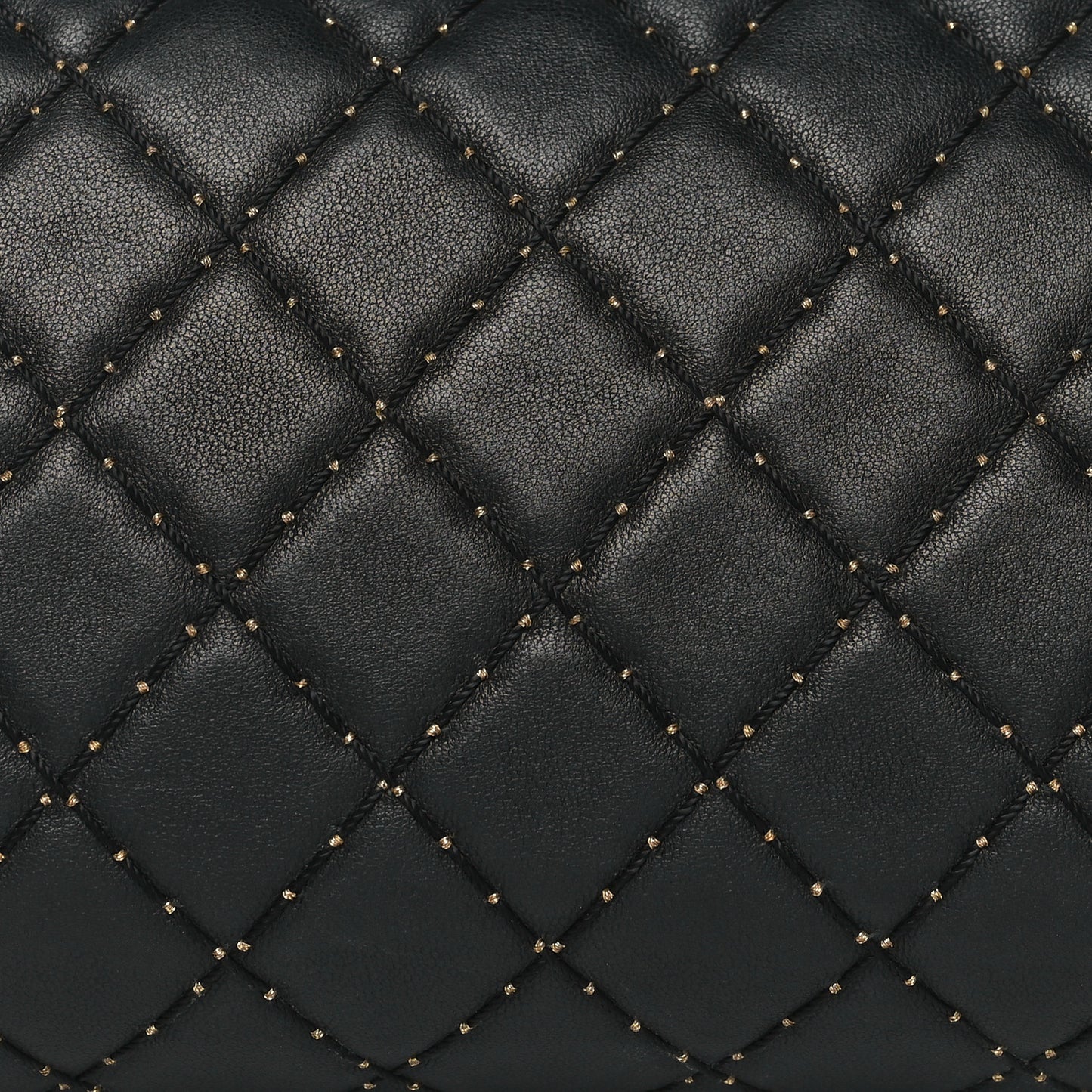 Lambskin Stitched Timeless Clutch Black