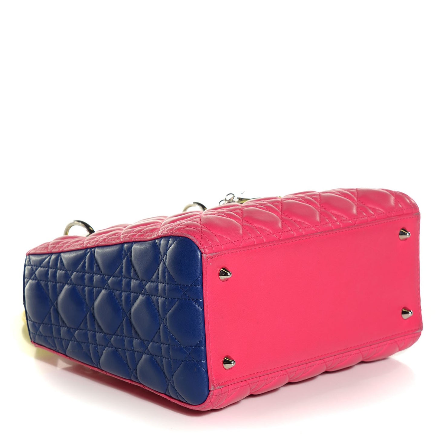 Lambskin Cannage Medium Tri-Color Lady Dior Pink