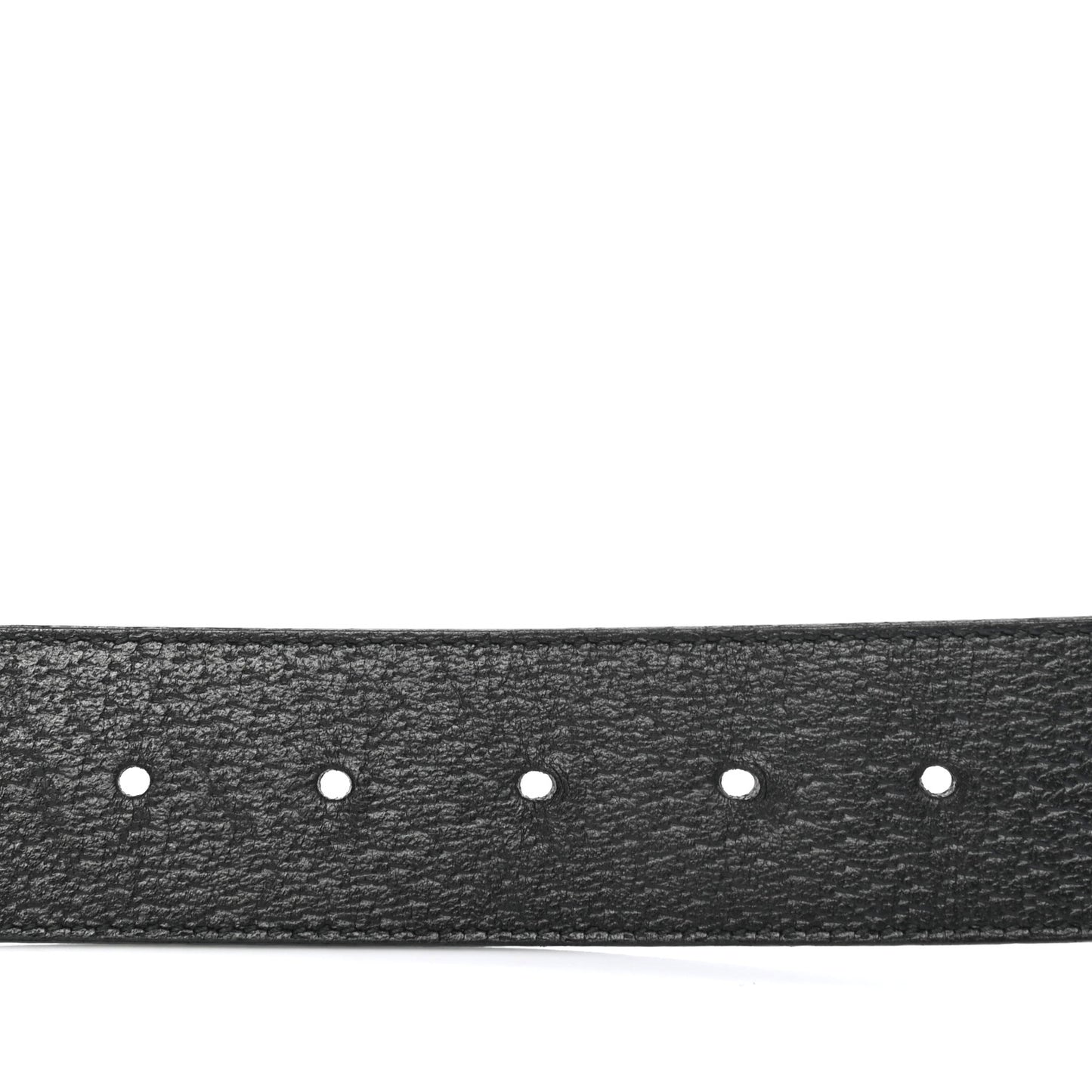 Textured Dollar Calfskin Nickel Double G 40mm Belt 80 32 Black