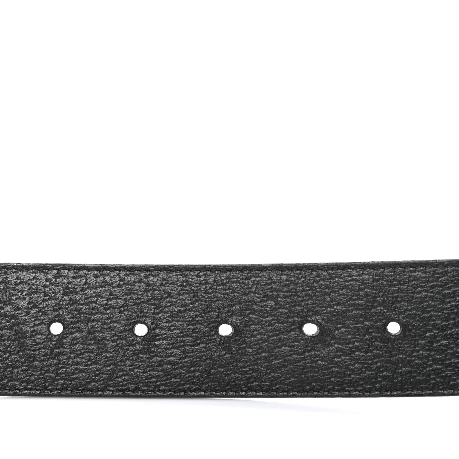 Gucci Textured Dollar Calfskin Nickel Double G 40mm Belt 80 32 Black 3 of 5