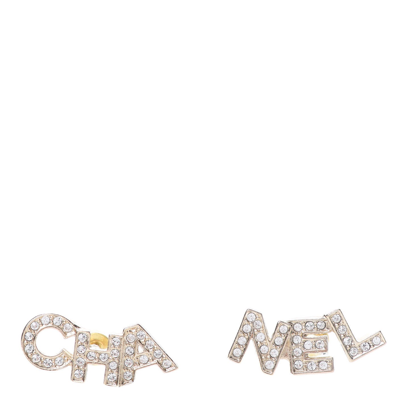 Crystal Pearl Signature Stud Earrings Gold