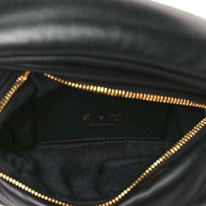 Off-White Calfskin Puffy Pump Pouch Crossbody Bag Black 6 of 10