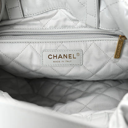 Chanel Shiny Calfskin Quilted Chanel 22 Backpack Light Blue 6 of 11