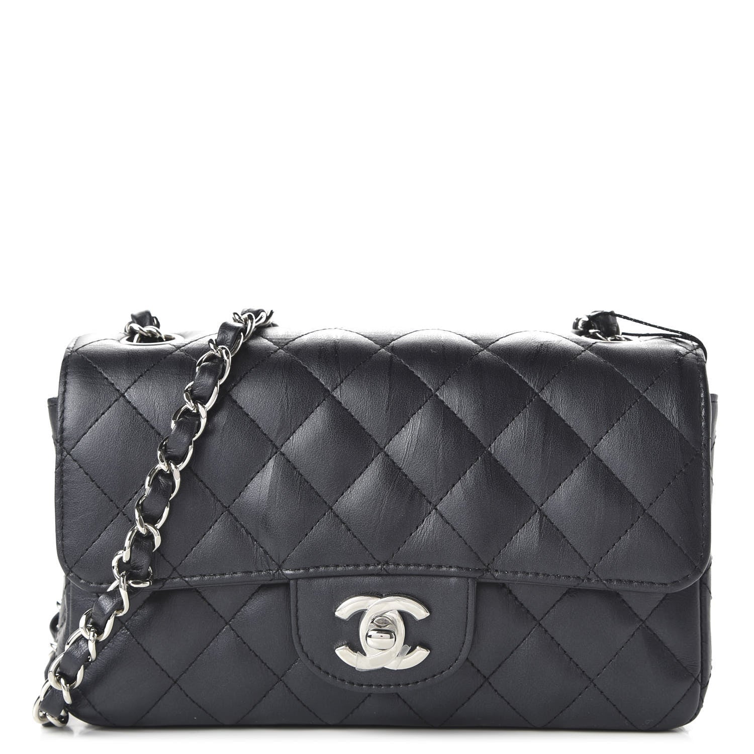 Chanel Calfskin Quilted Mini Rectangular Flap Black 1 of 10
