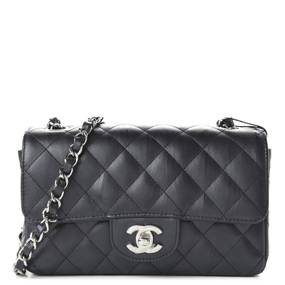 Chanel Calfskin Quilted Mini Rectangular Flap Black 1 of 10