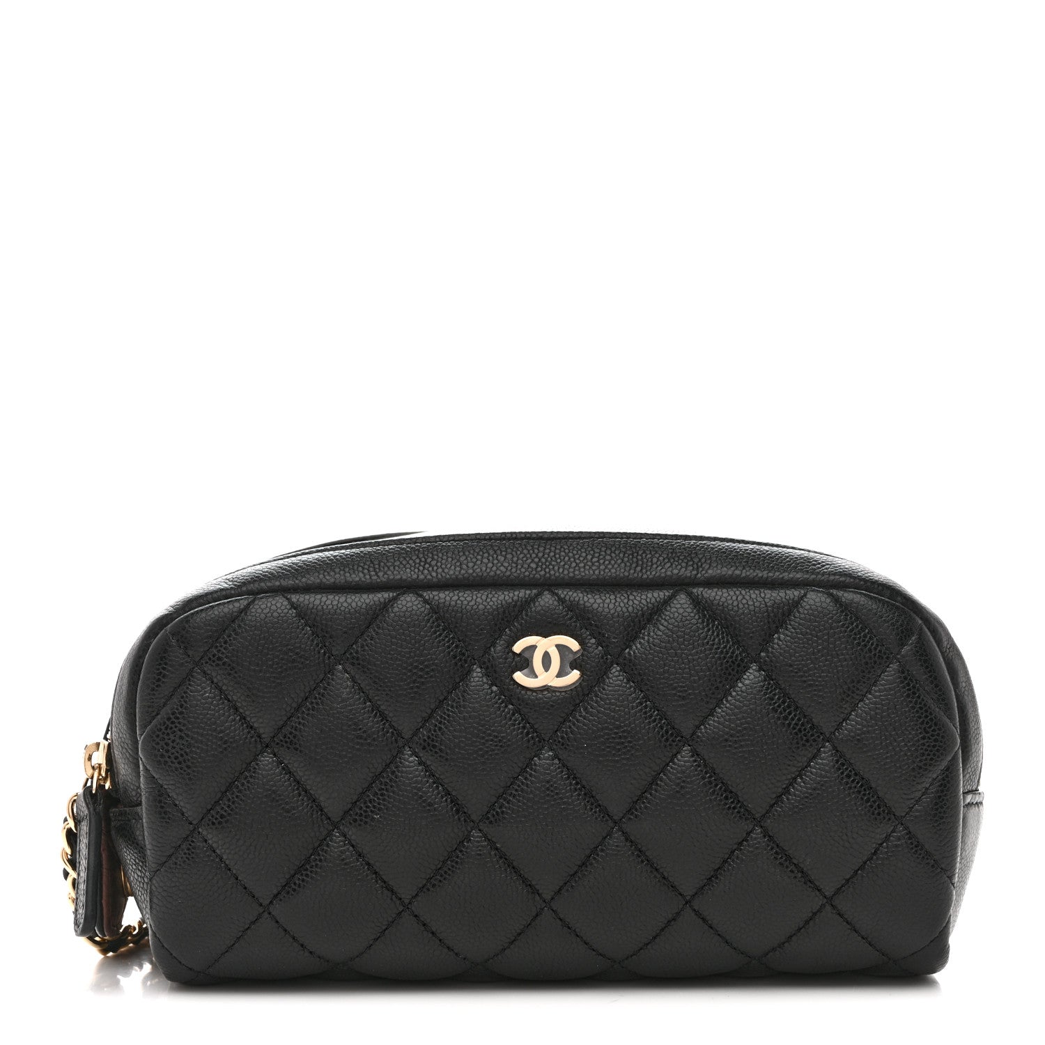Chanel Caviar Quilted Toiletry Case With Chain Black 1 of 9
