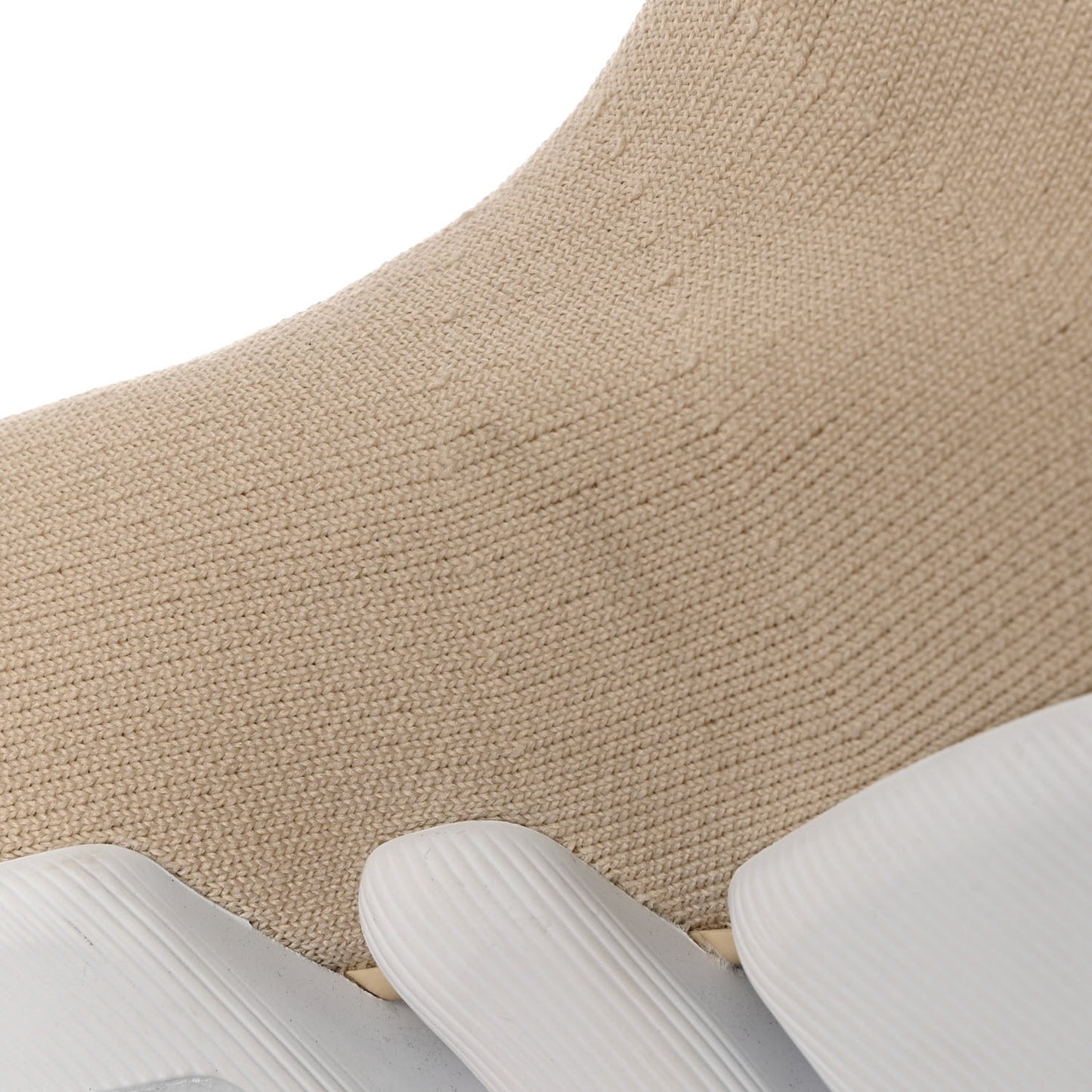 Technical 3D Recycled Knit Bi-Color Womens Speed 2.0 Transparent Sole Sneakers 37 Light Beige White
