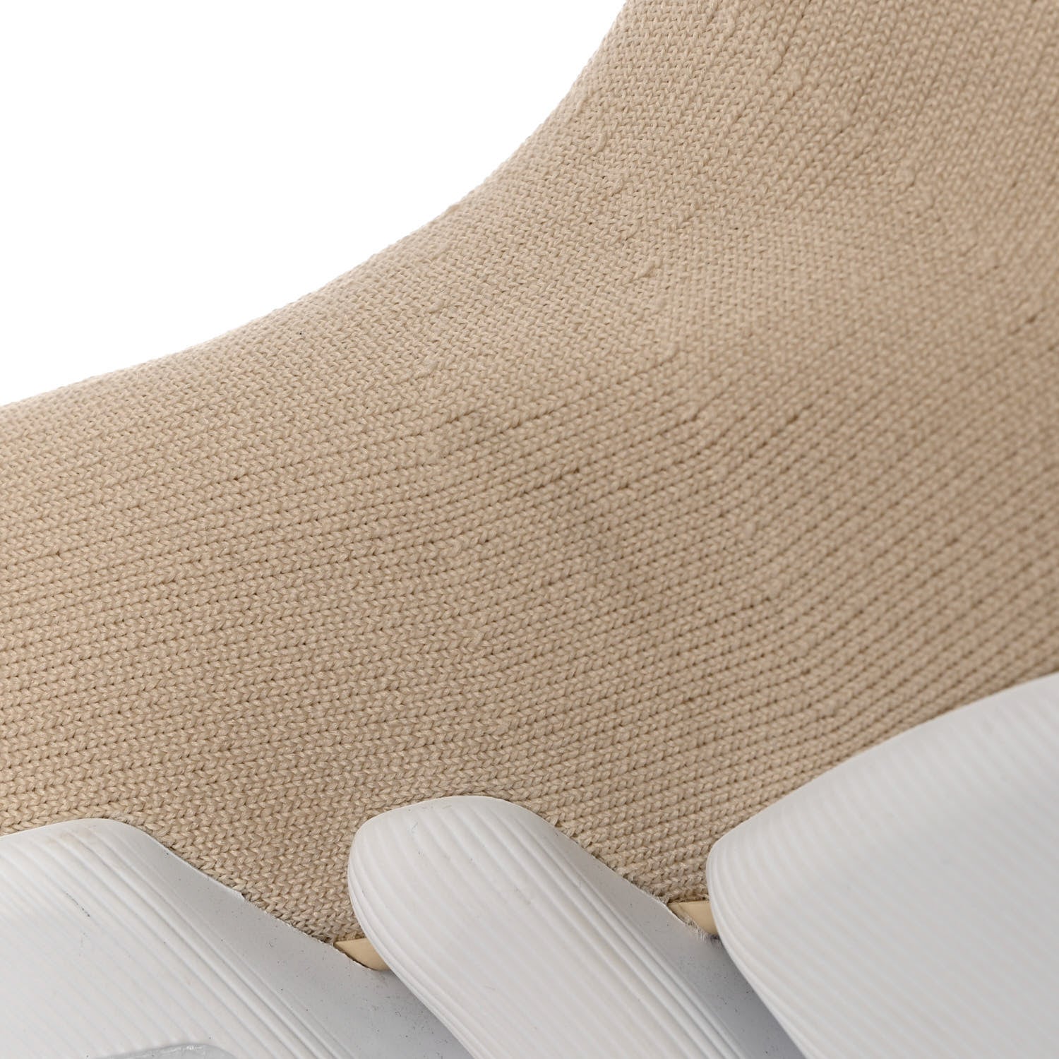 Balenciaga Technical 3D Recycled Knit Bi-Color Womens Speed 2.0 Transparent Sole Sneakers 37 Light Beige White 10 of 11