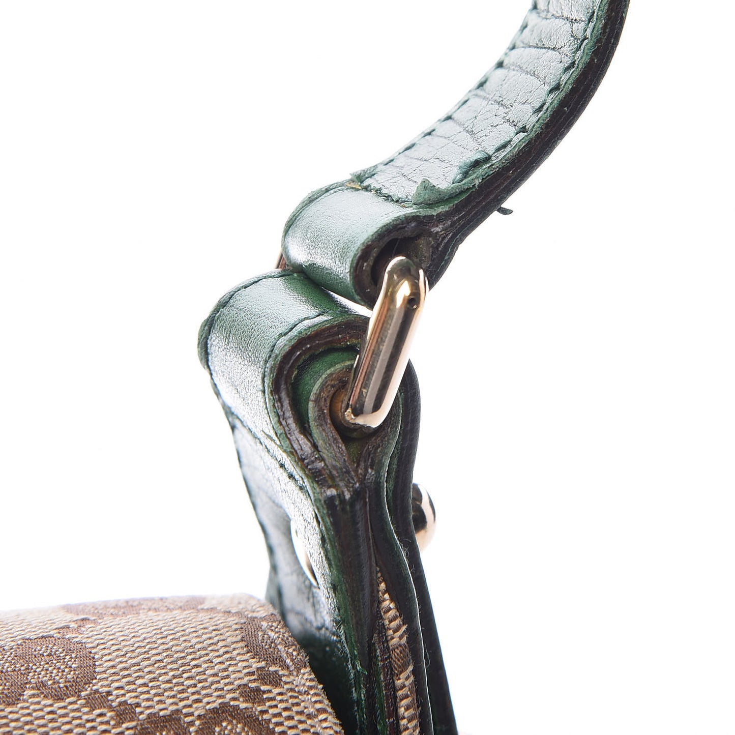 Monogram Horsebit Web Flap Bag Green
