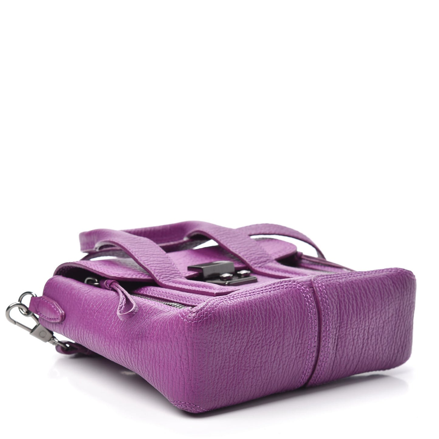 3.1 Textured Calfskin Mini Pashli Satchel Orchid