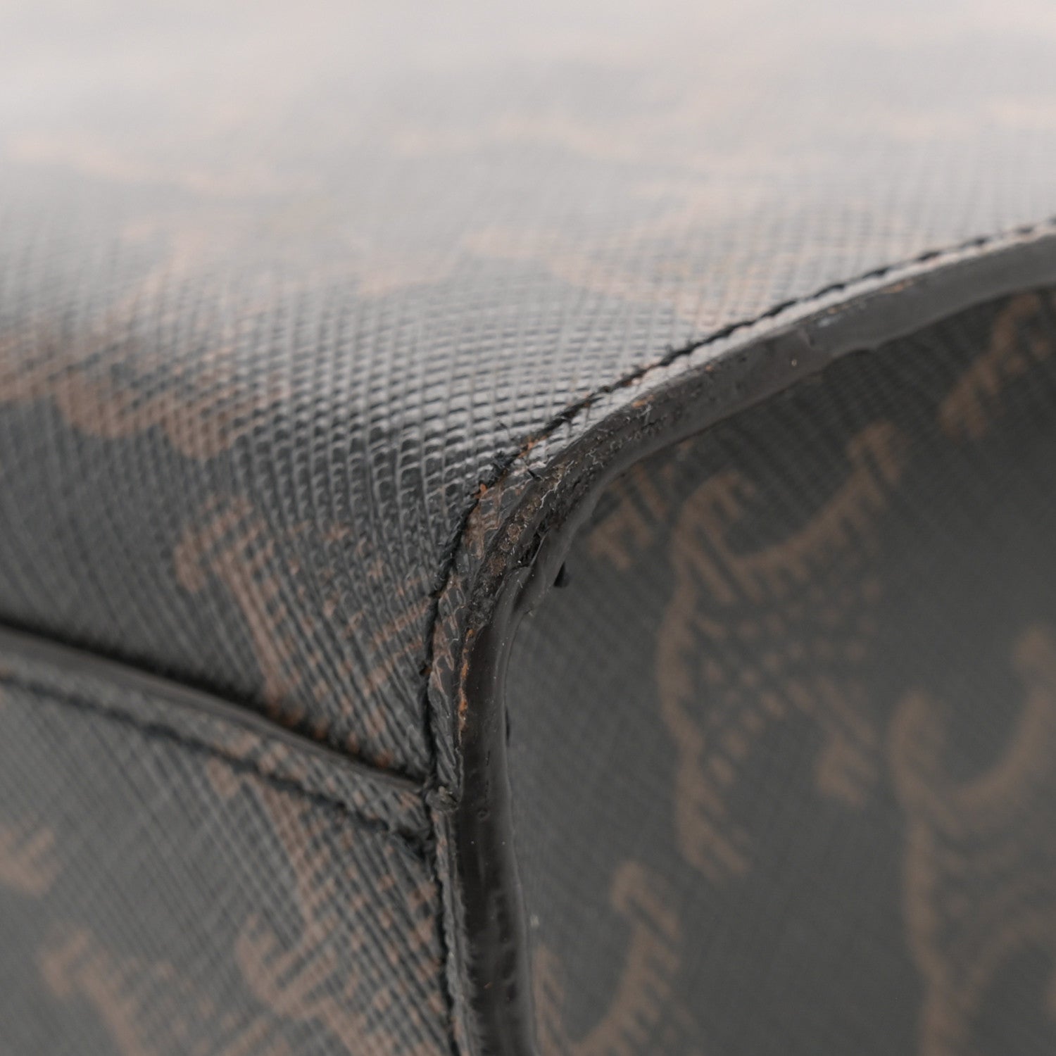 Celine Triomphe Canvas Calfskin Small Vertical Cabas Tan 10 of 11