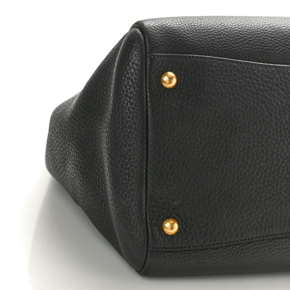 Prada Vitello Daino Shopping Satchel Black 9 of 13