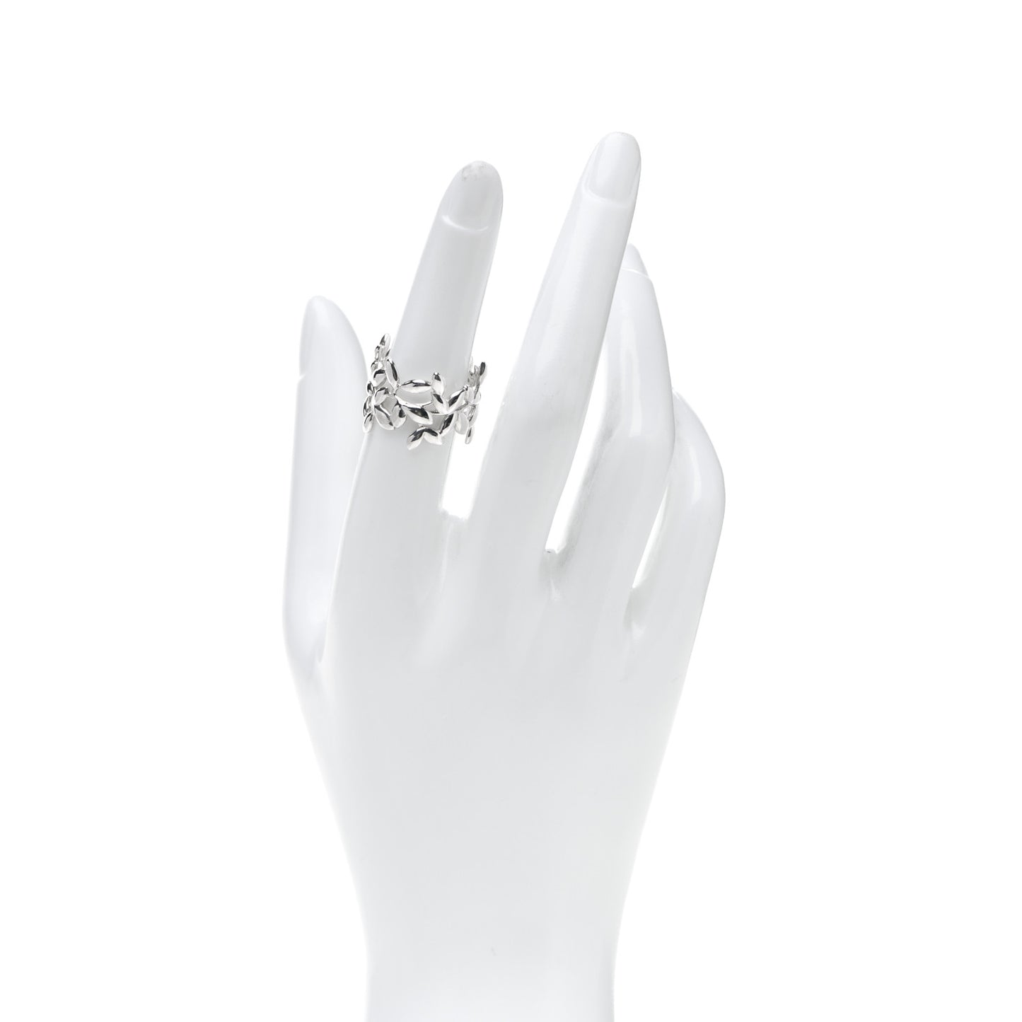 Sterling Silver Wide Paloma Picasso Olive Leaf Band Ring 54 7