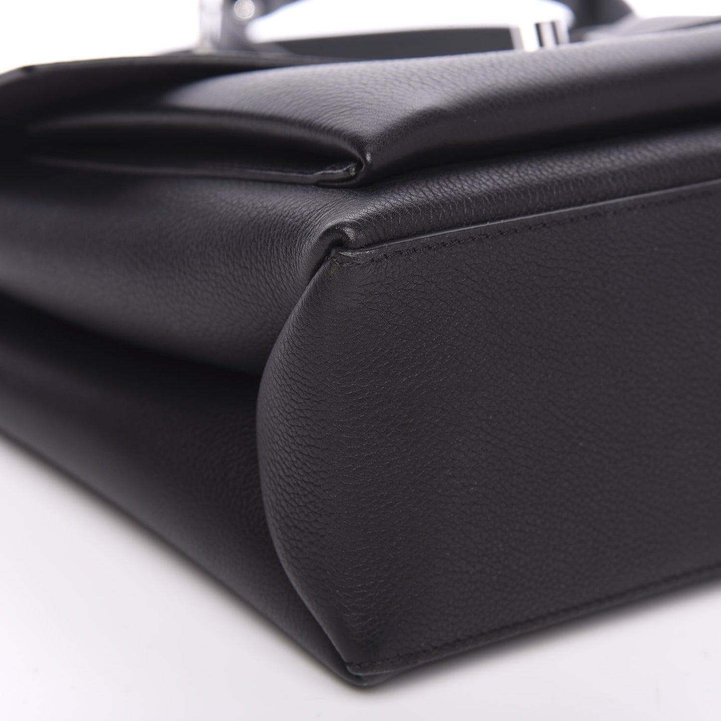 Soft Calfskin My Lockme Top Handle Black