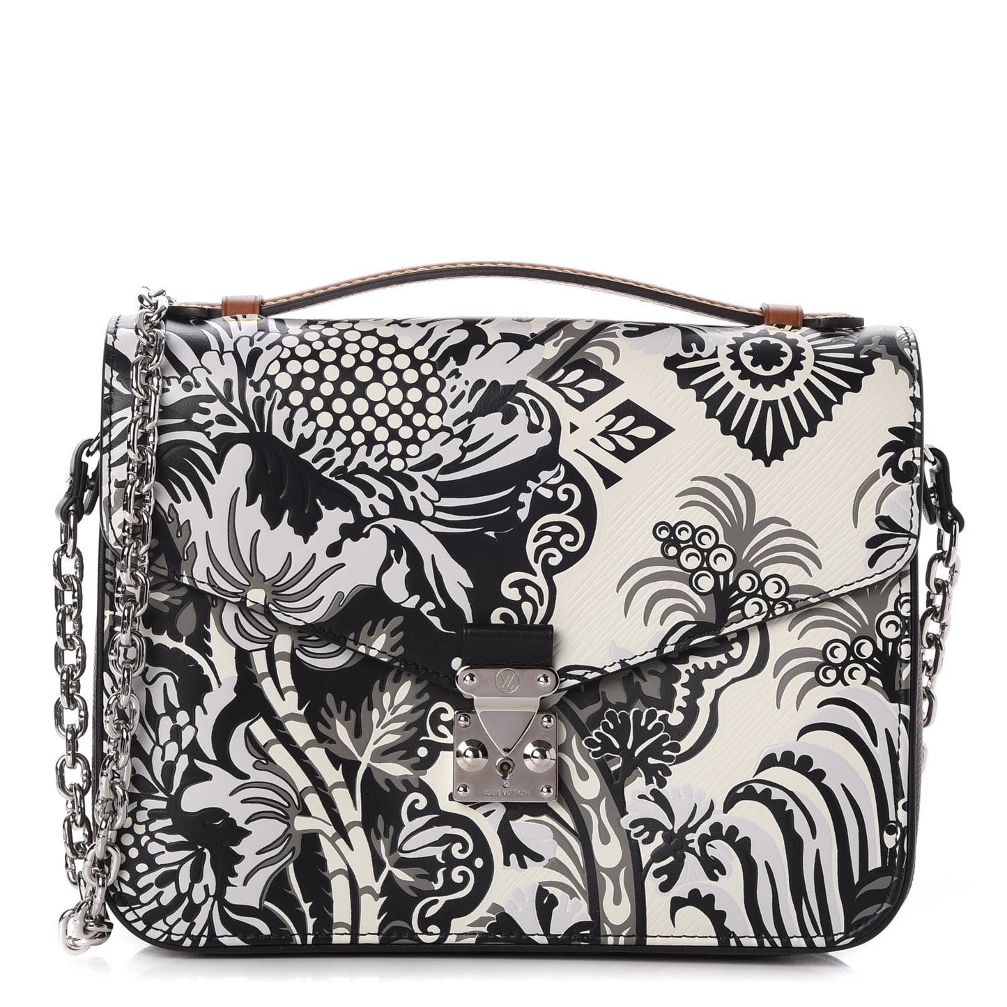 Epi Monogram Floral Pochette Metis Black White