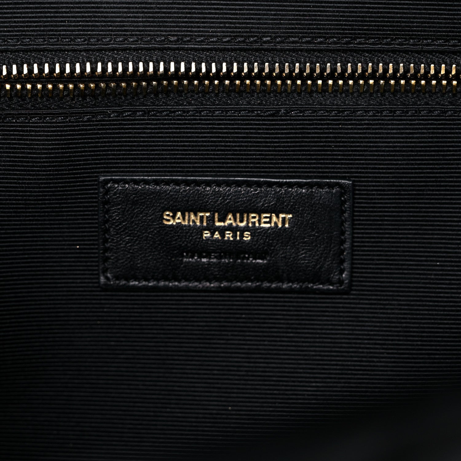 Saint Laurent Smooth Calfskin Matelasse Chevron Large Monogram Satchel Black 6 of 25