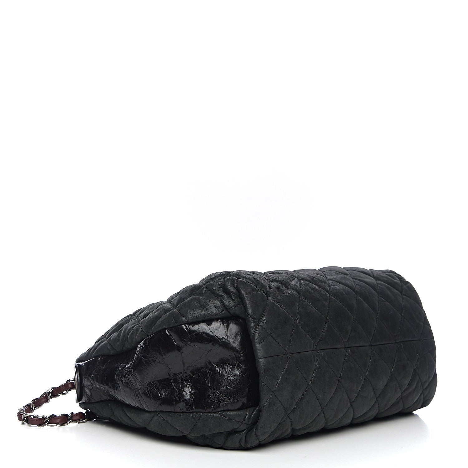 Chanel Iridescent Calfskin Quilted Coco Daily Dark Grey 3 of 9
