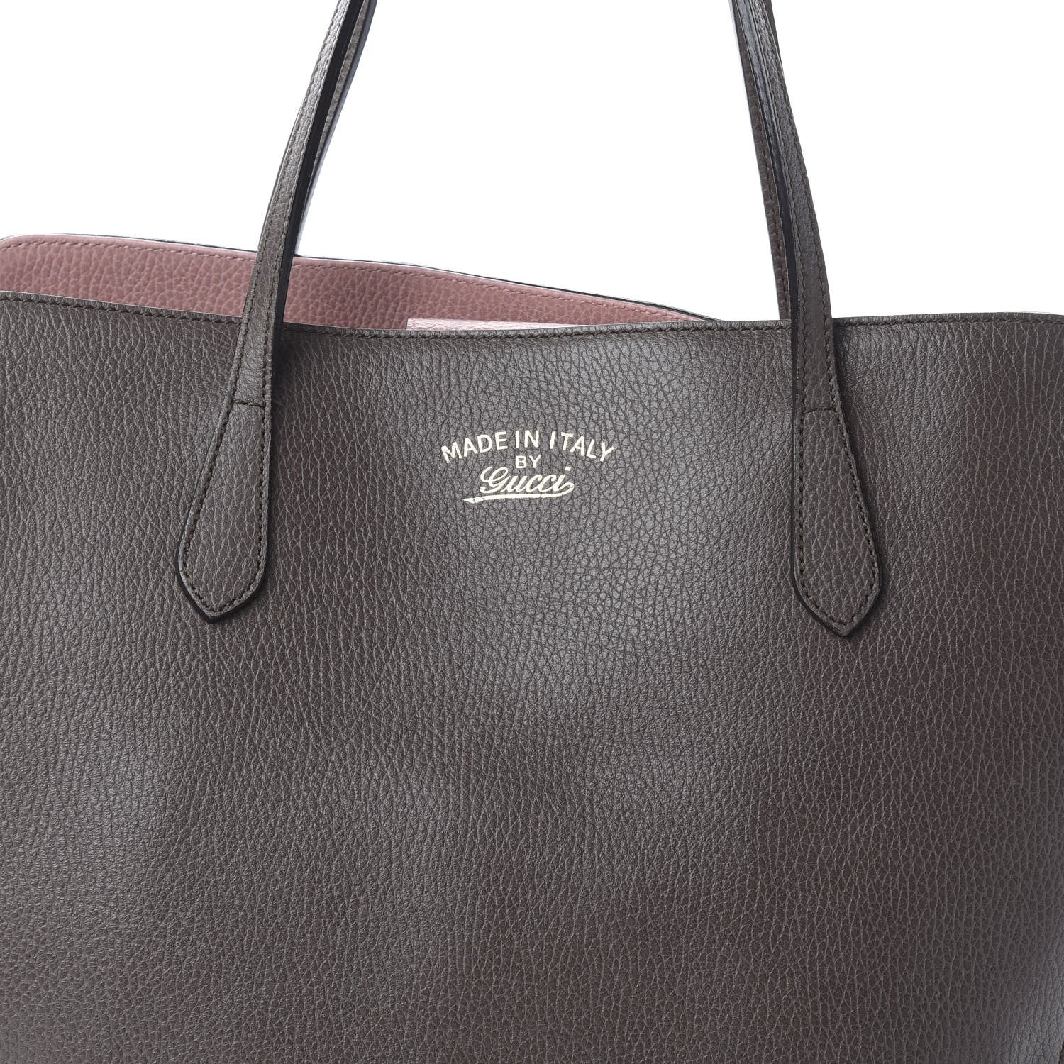 Gucci Dollar Calfskin Medium Swing Tote Grey Field Soft Pink 8 of 8