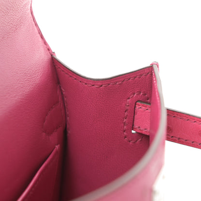 Hermes Ostrich Kelly Sellier Mini 20 Rose Tyrien 17 of 33