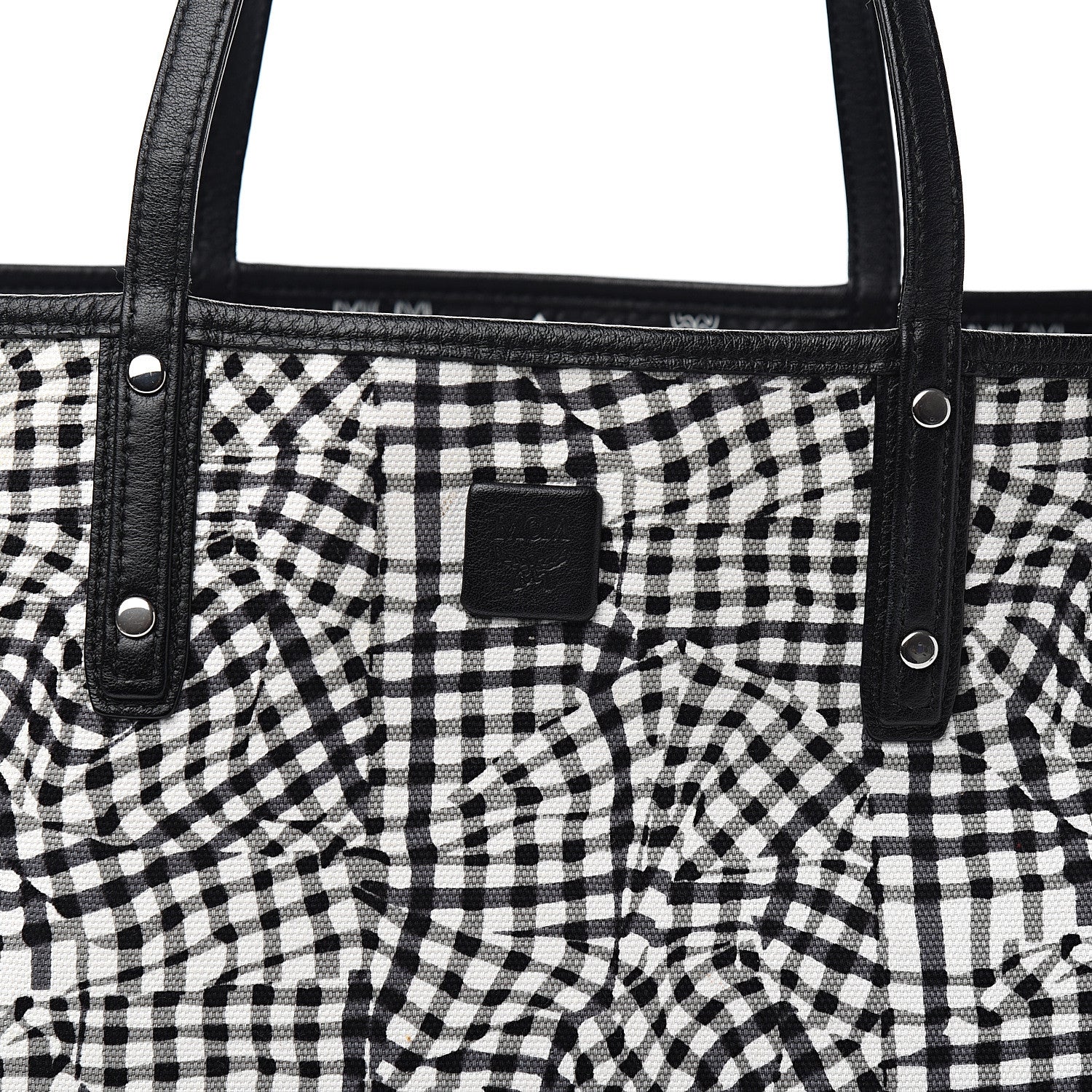 MCM Visetos Medium Project Reversible Shopper Tote Black 9 of 12