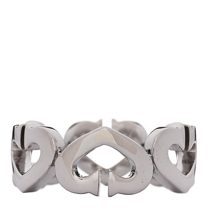 Cartier 18K White Gold Diamond Hearts and Symbols Ring 49 4.75 3 of 6