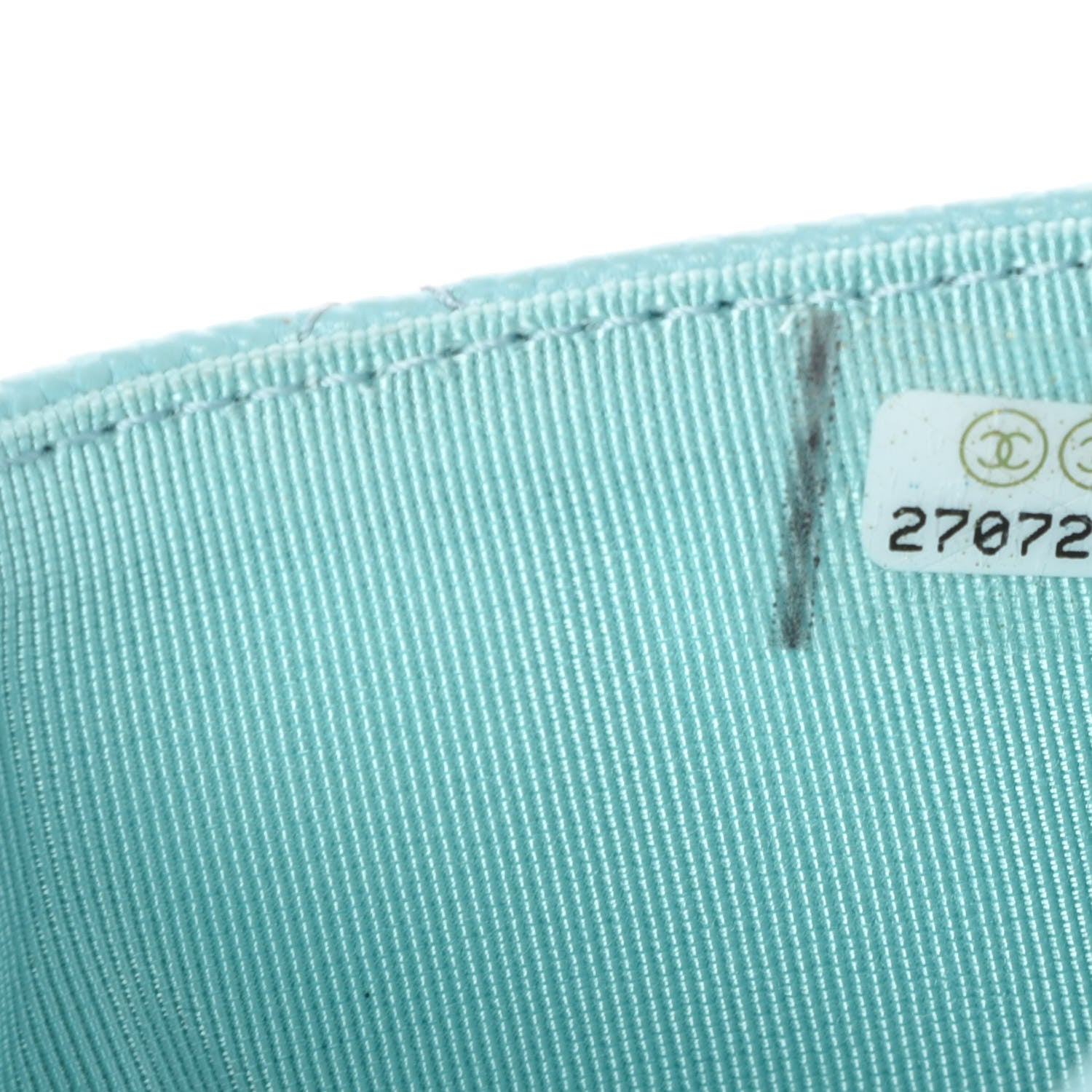 Chanel Caviar Quilted Card Holder Light Blue 8 of 9