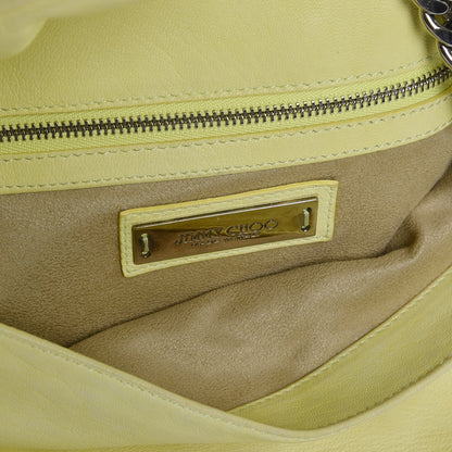 Jimmy Choo Lambskin Small Biker Hobo Yellow 7 of 12